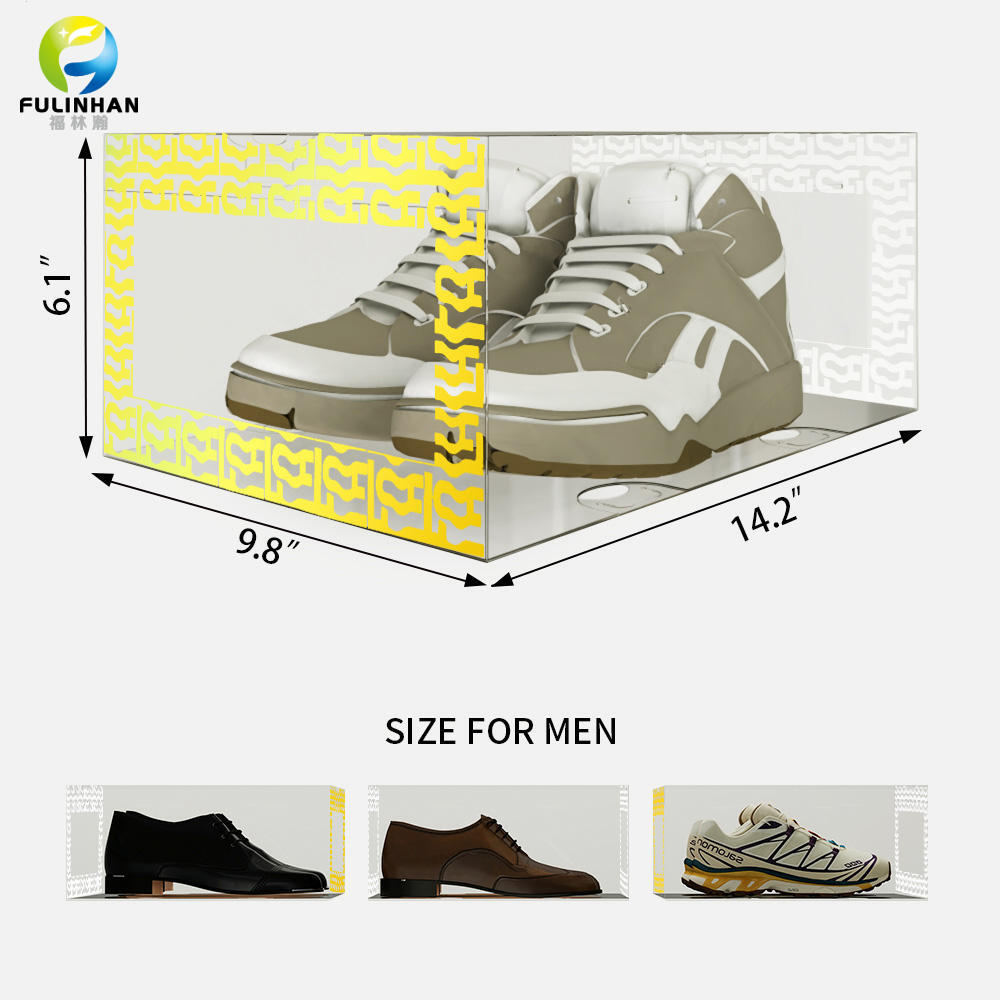 Custom Luxury Stackable Clear Shoe Storage Box